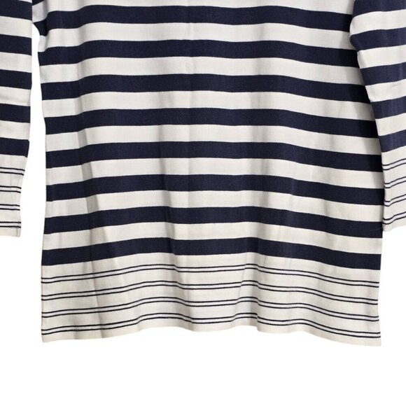 Pendleton Navy Striped Boatneck 3/4 Sleeve T-Shirt Sz S - Picture 4 of 8